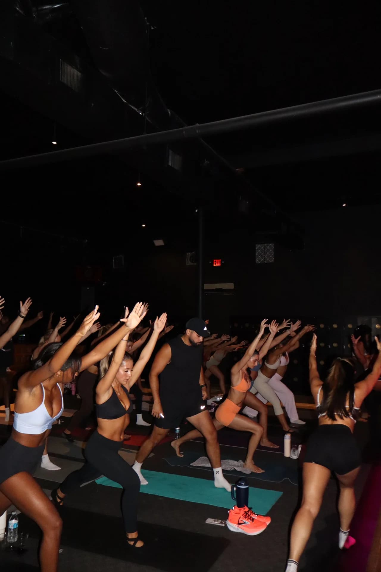 Group fitness class at BODYROK Tampa Bay before the cocktail service